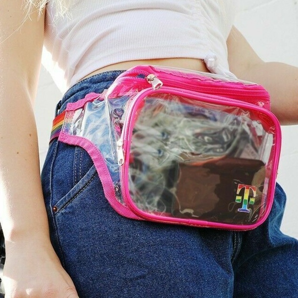 T-Mobile Tuesdays Pride Belt Adjustable Clear Fanny Pack